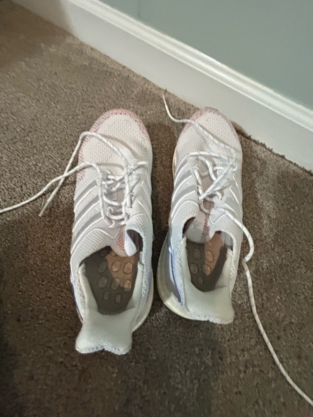 adidas White and Pink Men’s Athletic Sneakers